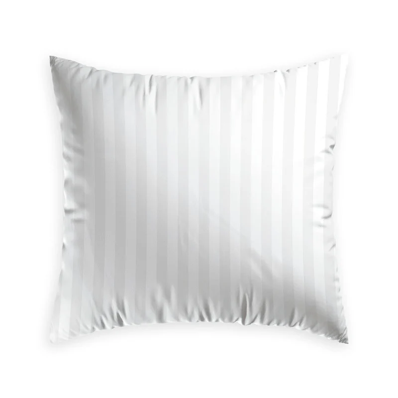 Taie(s) d'oreiller satin de coton tissé Jacquard Arles Blanc