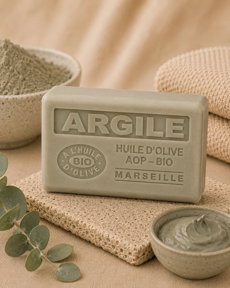 Savon à l'huile d'olive Bio parfumé à l'Argile Verte 125g