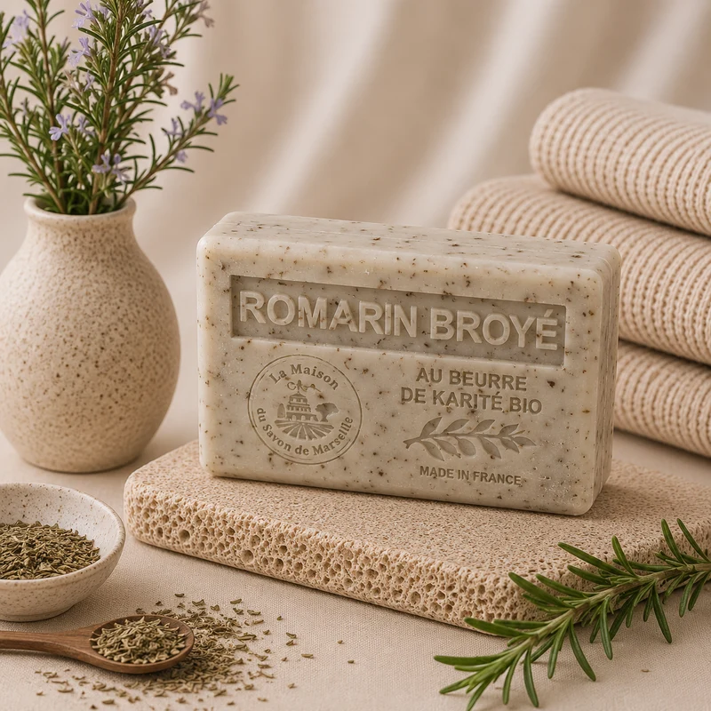 Savon Parfumé Exfoliant au Romarin Broyé 125g