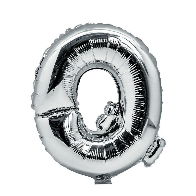 BALLON 36CM LETTRE Q ARGENT