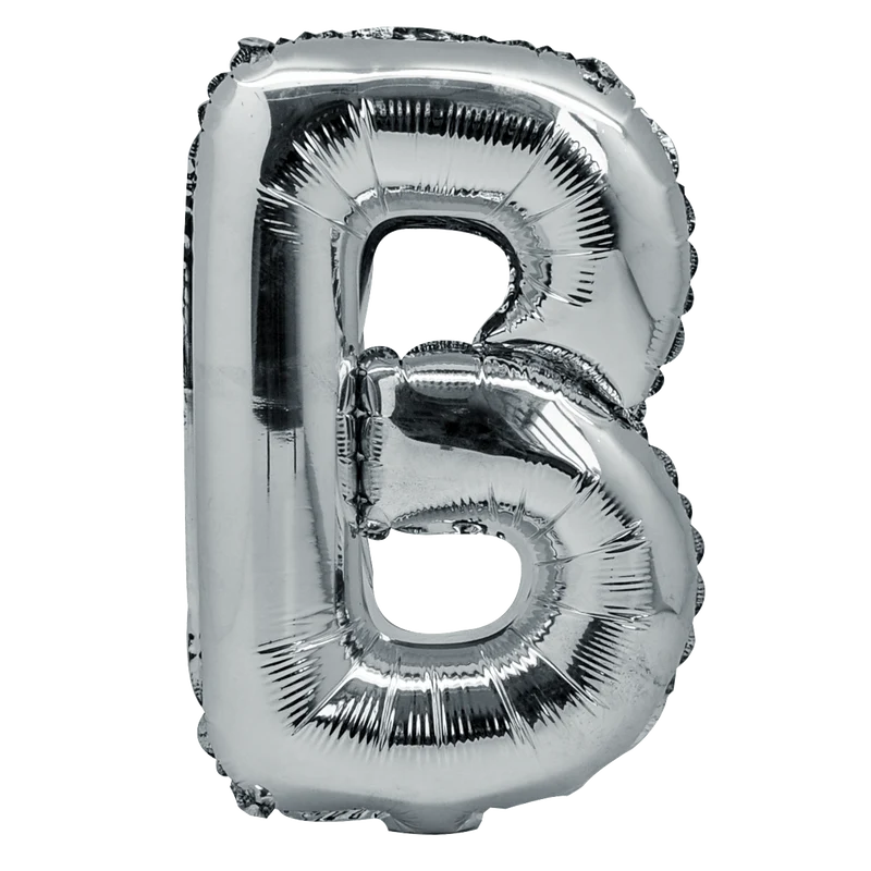 BALLON 36CM LETTRE B ARGENT