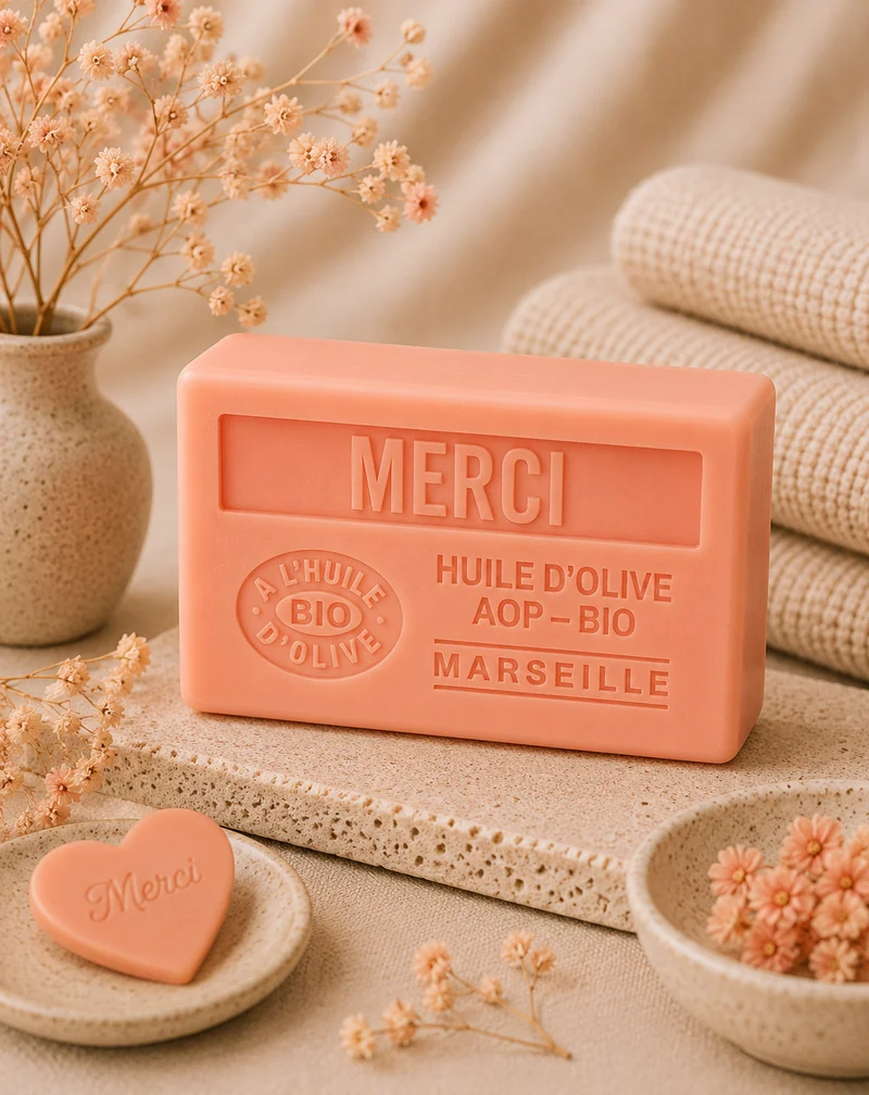 Savon à l'huile d'olive Bio parfumé MERCI 125g