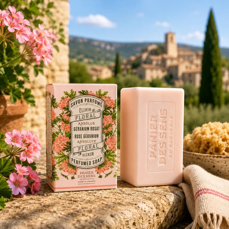 Savon solide parfumé - Géranium Rosat 150g