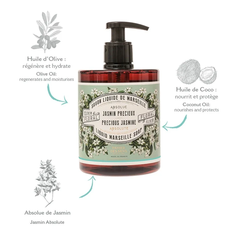 Savon liquide de Marseille - Jasmin précieux 500ml