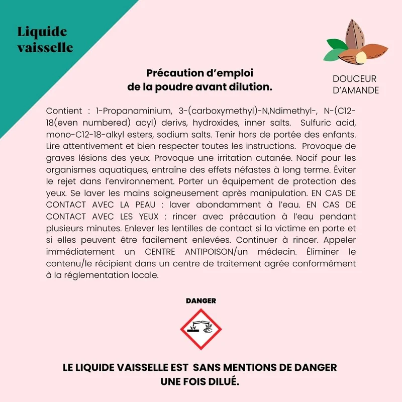 Recharges Liquide Vaisselle Amande Douce (x4)
