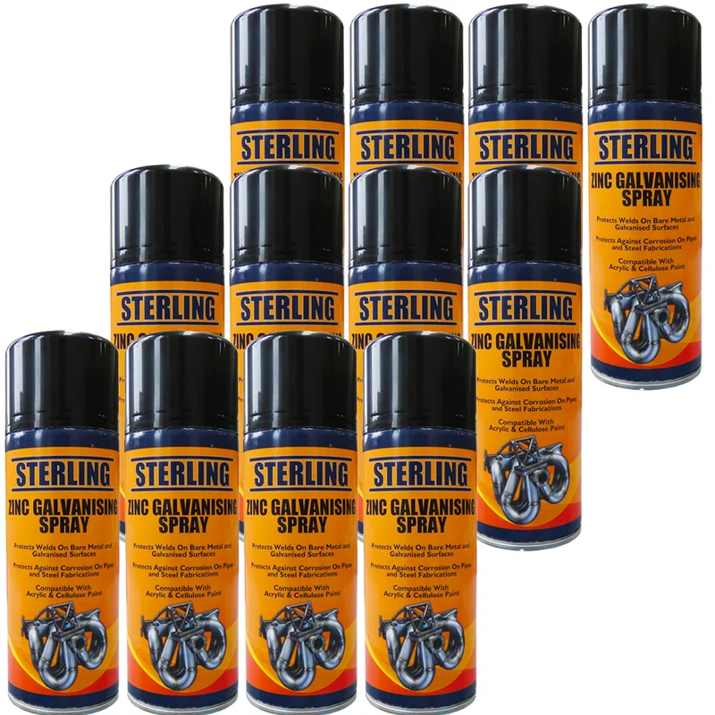 Spray Galvanisant au Zinc 400ml - Pack de 12 Canettes