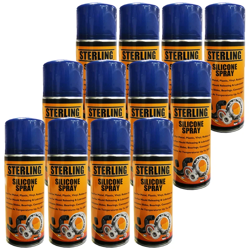 Spray Graisse Silicone Aérosol 400ml - Carton de 12 Bidons