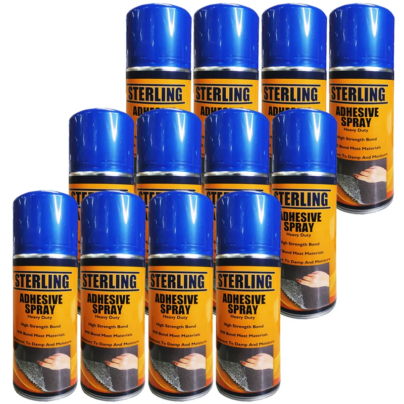 Spray Adhésif Robuste 400ml - Boîte de 12 Canettes