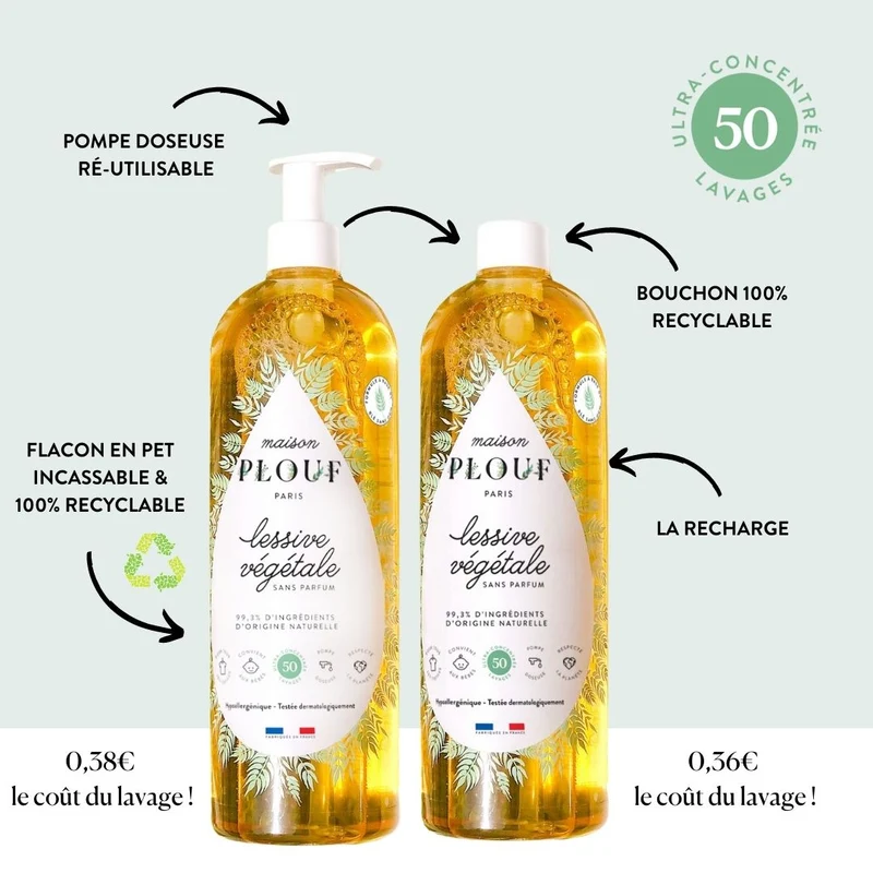 RECHARGE DE LESSIVE VÉGÉTALE ANTI-GASPI