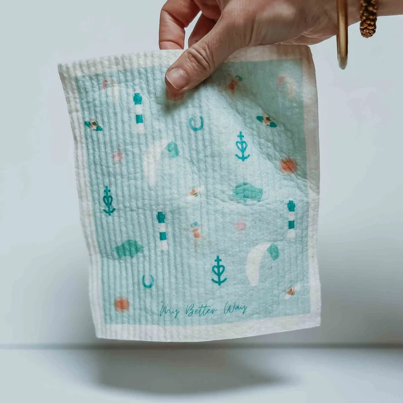 2 Éponges Suédoises Ultra absorbante Compostable - L'alternative à l'essuie-tout