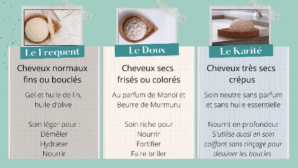 Après-shampoing solide Doux au Monoï _ Cheveux Secs