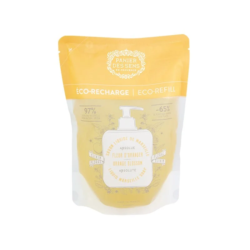 Savon liquide de Marseille Olive Édition limitée 25 ans + 2 recharges - Fleur d'Oranger, Provence