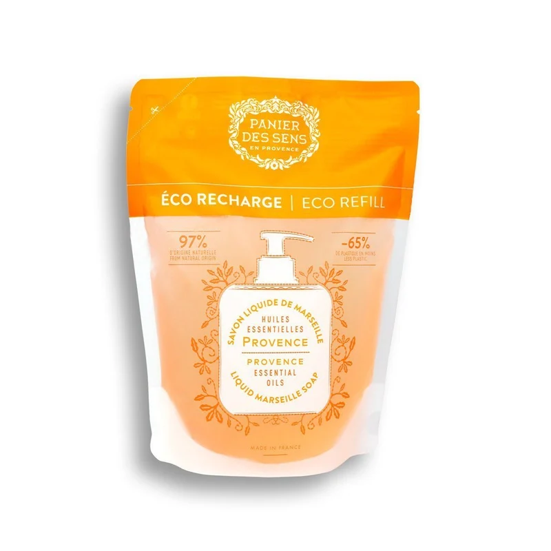 Savon liquide de Marseille Olive Édition limitée 25 ans + 2 recharges - Fleur d'Oranger, Provence