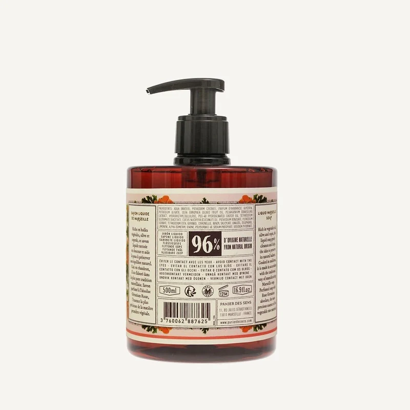 Savon de Marseille liquide | Géranium Rosat 500ml