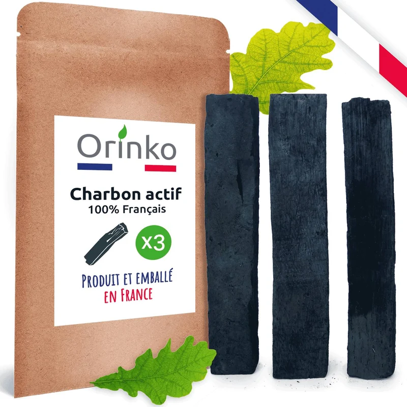Charbon actif pour filtrer l'eau naturellement x3