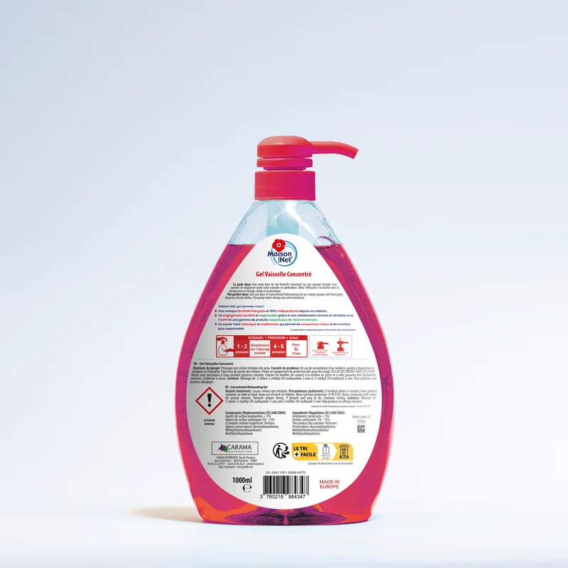 Gel Vaisselle Concentré Aloe Vera 1L