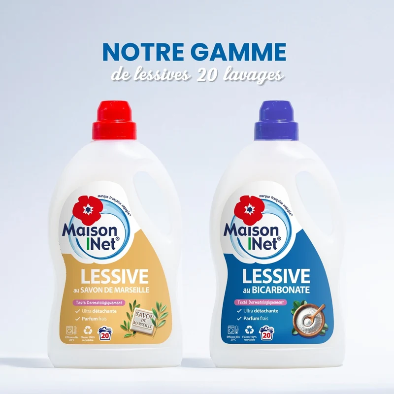 Lessive au Bicarbonate de Soude - 1L 20 Lavages