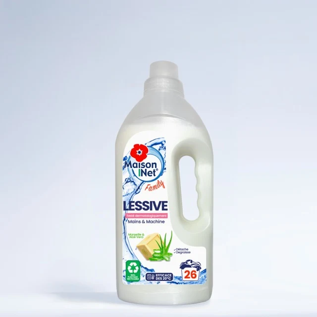 Lessive liquide Marseille & Aloe Vera Mains & Machine 26 lavages 1,040L