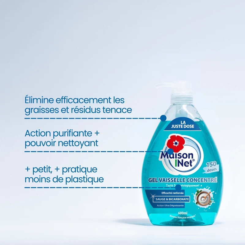 Gel Vaisselle Bicarbonate 600 mL