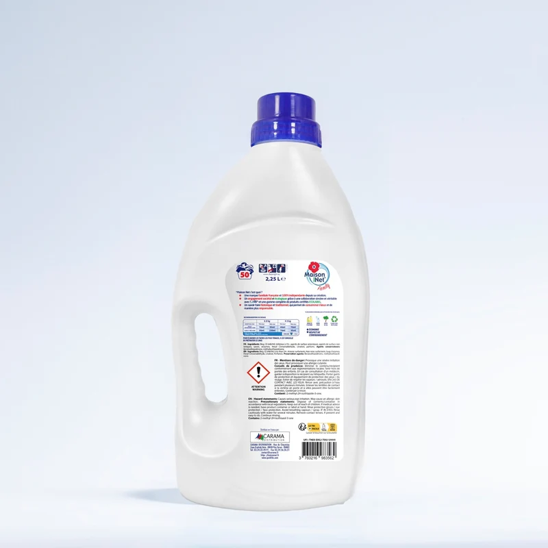 Lessive liquide Bicarbonate 50 lavages 2,25L