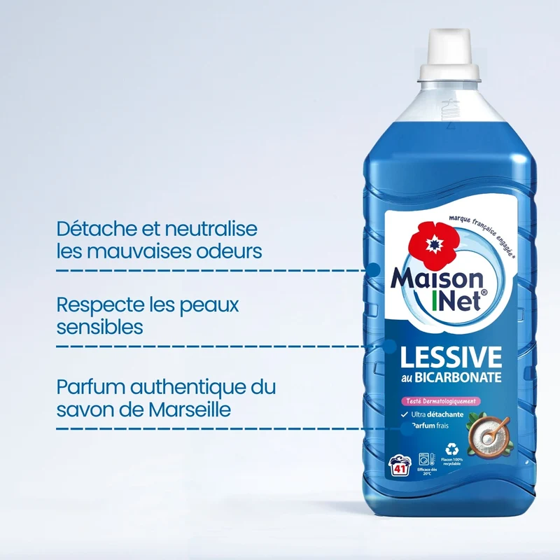 Lessive Bicarbonate 41 lavages éco-compactable