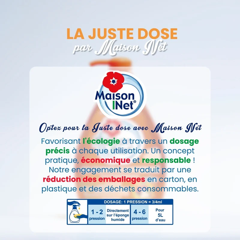 Gel vaisselle Vinaigre de Cidre 1L 250 doses