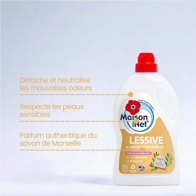 Savon liquide Marseille 1L 20 lavages