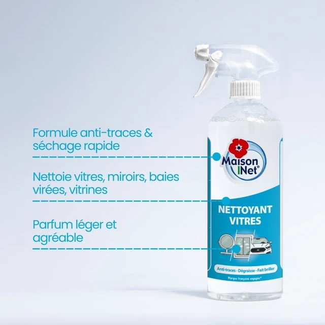 Spray Nettoyant vitres et miroirs 750ml