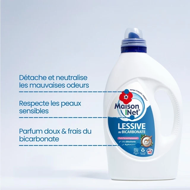 Lessive Bicarbonate 1,82L 40 lavages