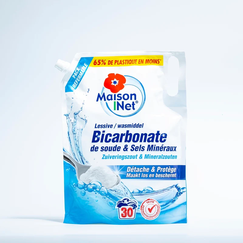 Lessive en poche Bicarbonate 1,5L 30 lavages