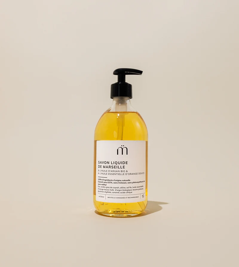 Savon de Marseille à l'huile d'argan bio et à l'huile essentielle d'orange