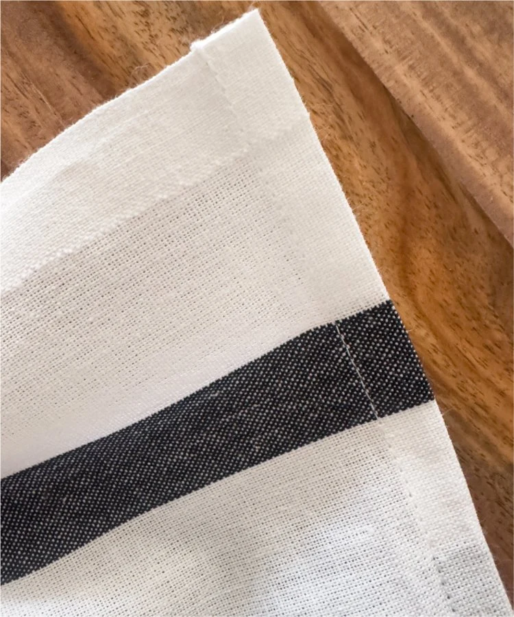Lot de 2 torchons de cuisine - Bandes Noires