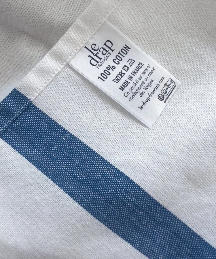 Lot de 2 torchons de cuisine - Bandes Bleues