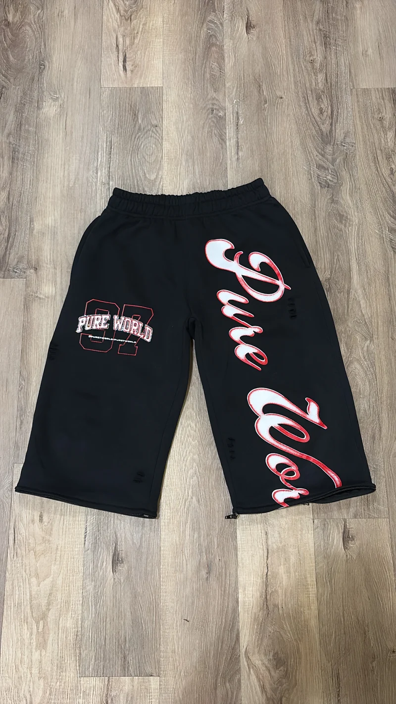 Black/Red Sweat/Shorts