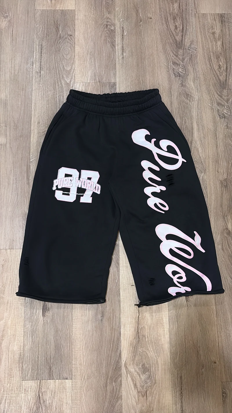 Black/Pink Sweat/Shorts