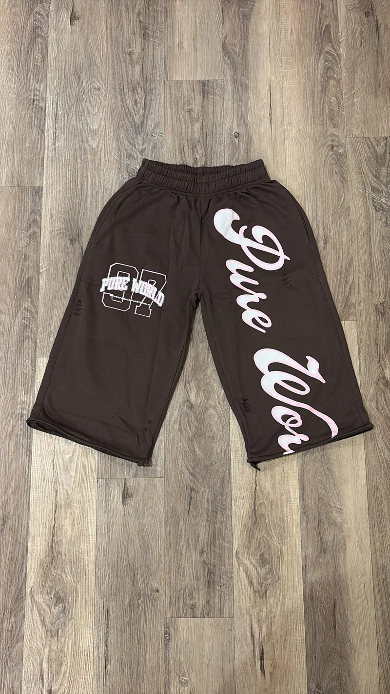 Brown/Pink Sweat/Shorts