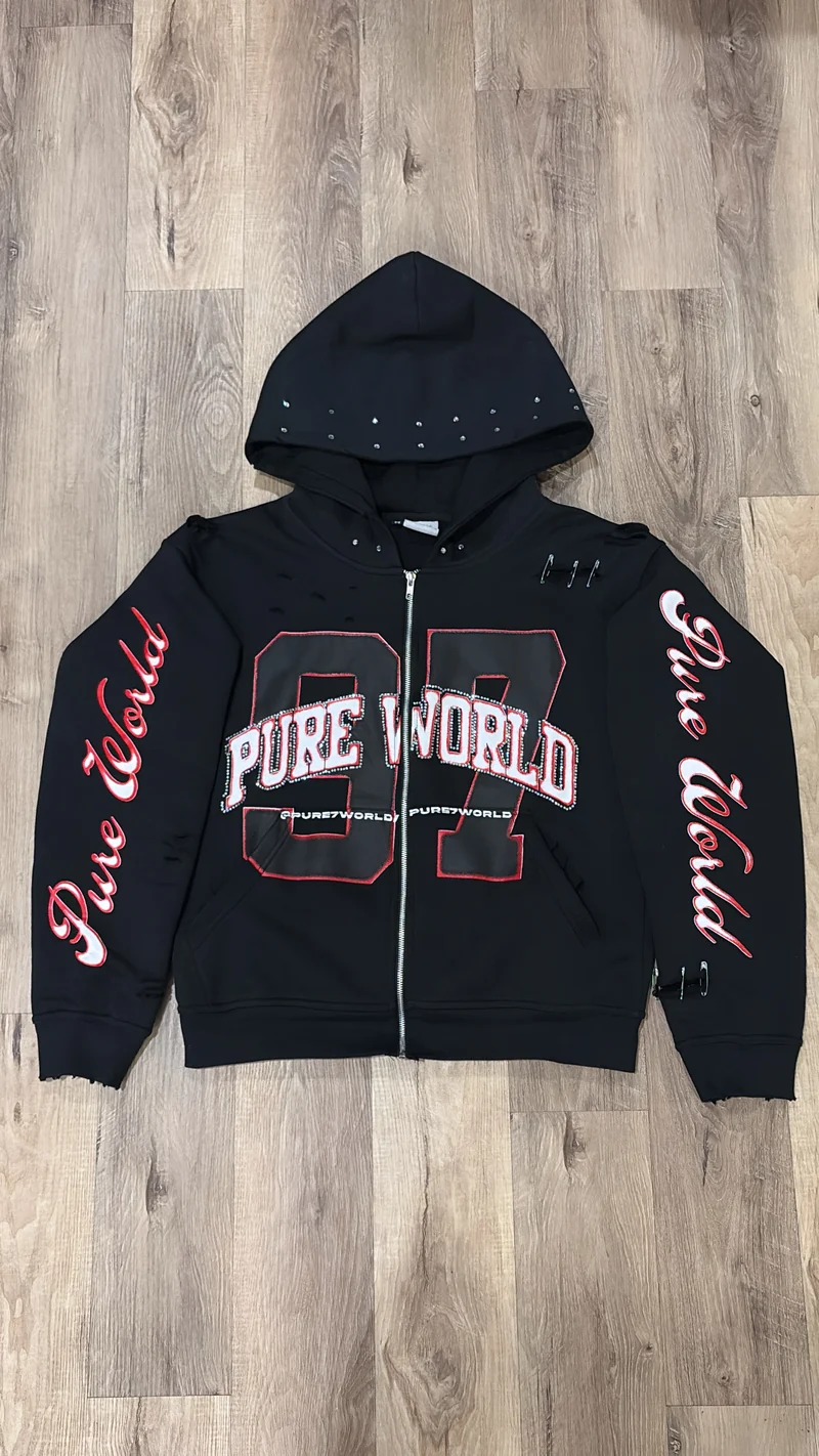 Black/Red Diamond Hoodie