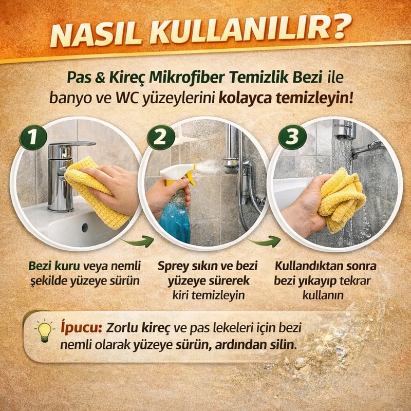 1 x Mikrofasertuch Ofen & Fett I 1 x Mikrofasertuch Rost & Kalk / WC