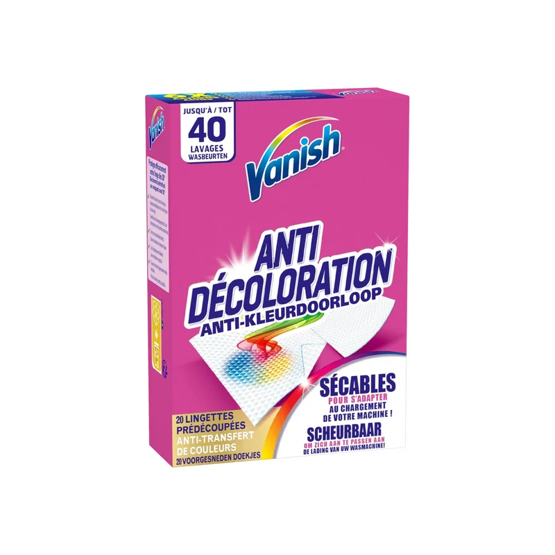 VANISH Lingettes anti décoloration x20 -J71