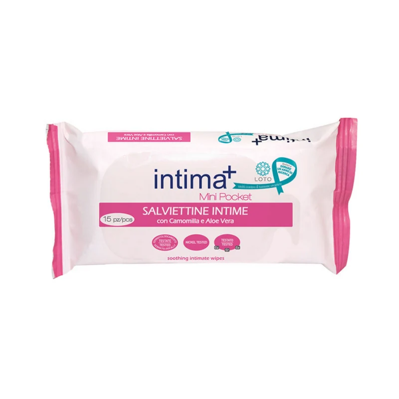 INTIMA Lingettes Intimes à l'extrait d'Hamamélis 200g -J54