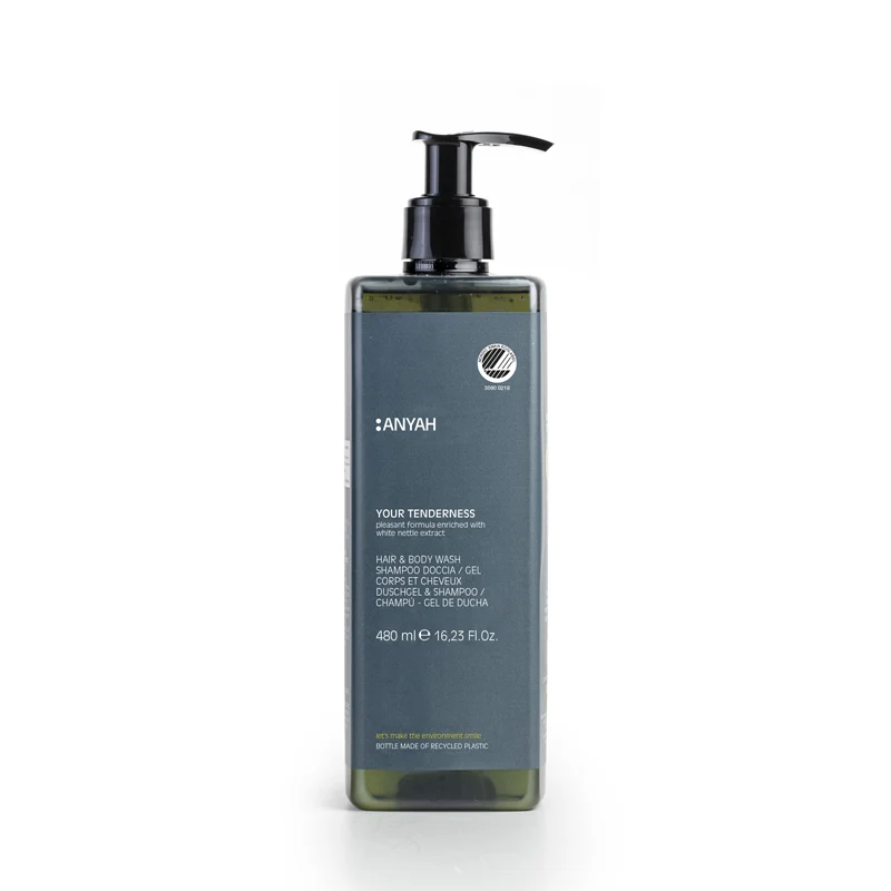 GEL CORPS & CHEVEUX ANYAH 480ML FLACON POMPE X18