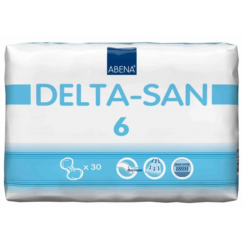 Protections Anatomiques pour Incontinence x30 Abena Delta San 6