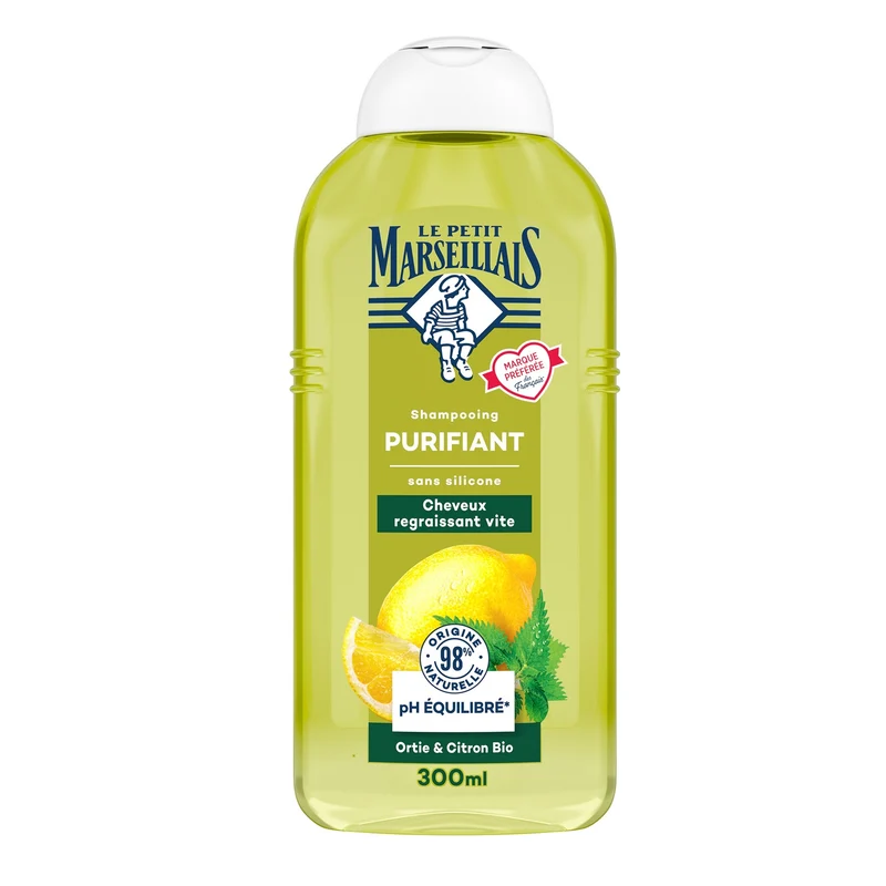 Shampoing Infusion Anti-Pelliculaire – Purifiant & Anti-Pellicules Le Petit Marseillais Cédrat Bio 250 ml