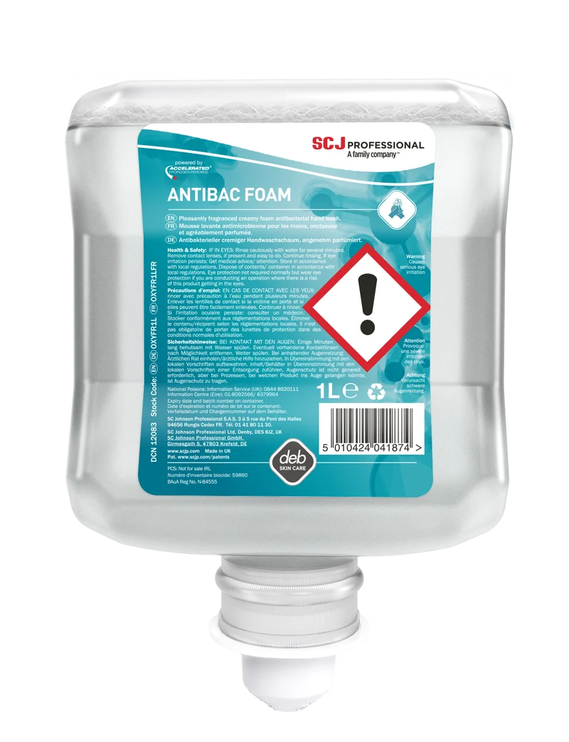 SAVON ANTIMICROBIEN MOUSSE ANTIBAC® FOAM CARTOUCHE 1L X6