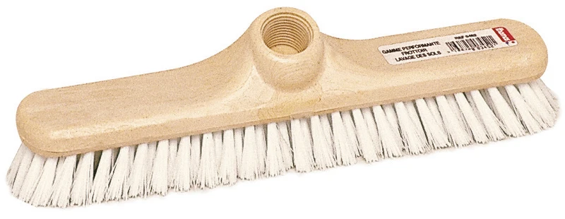 FROTTOIR 30CM DOUILLE INCLINEE FIBRES NYLON BLANC