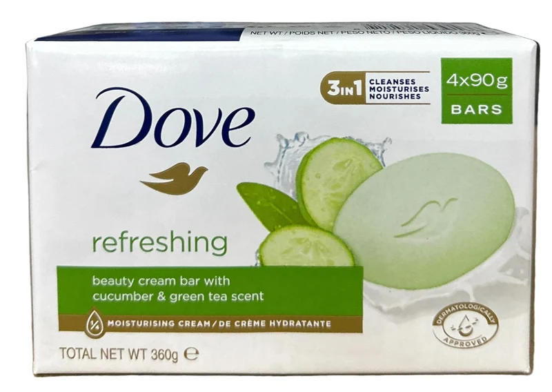 4 Savons refreshing Concombre Dove 4x90g