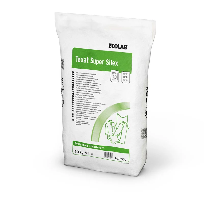 LESSIVE POUDRE TOUS TEXTILES TAXAT SUPER SILEX ECOLAB 20KG