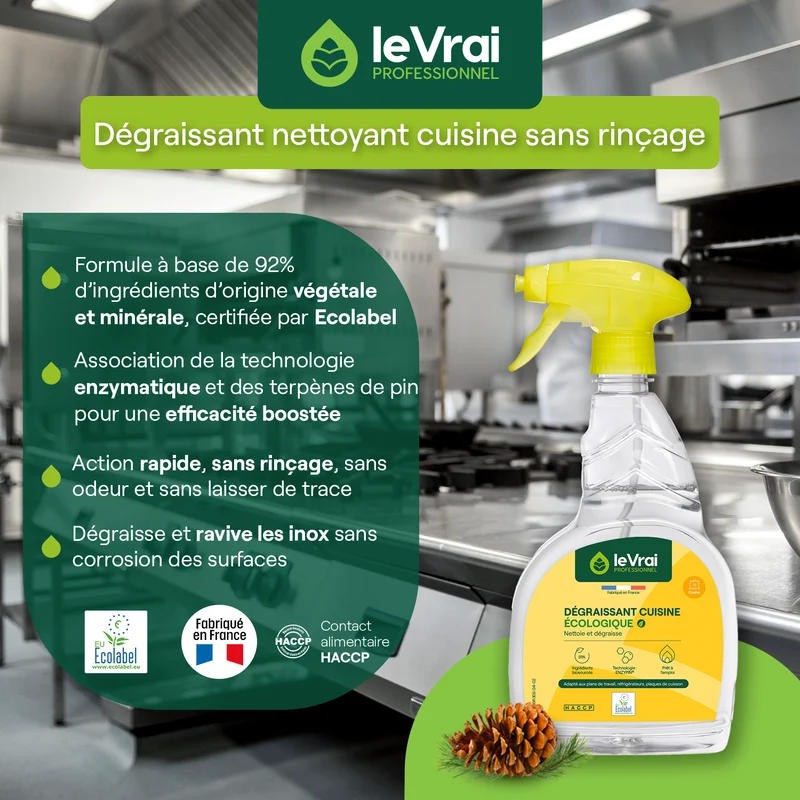 DEGRAISSANT CUISINE LE VRAI PROFESSIONNEL ECOLABEL EU 750ML