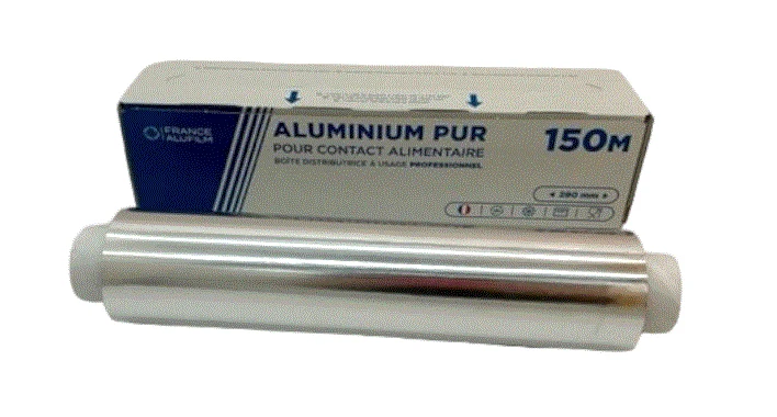 ALUMINIUM ROULEAU EN BOÎTE DISTRIBUTRICE 10,5µ 29CM X150M