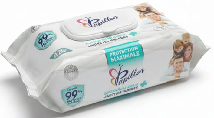 Lingettes Antibactériennes - Nettoyage et Hygiène Quotidienne Papillon 120 Lingettes